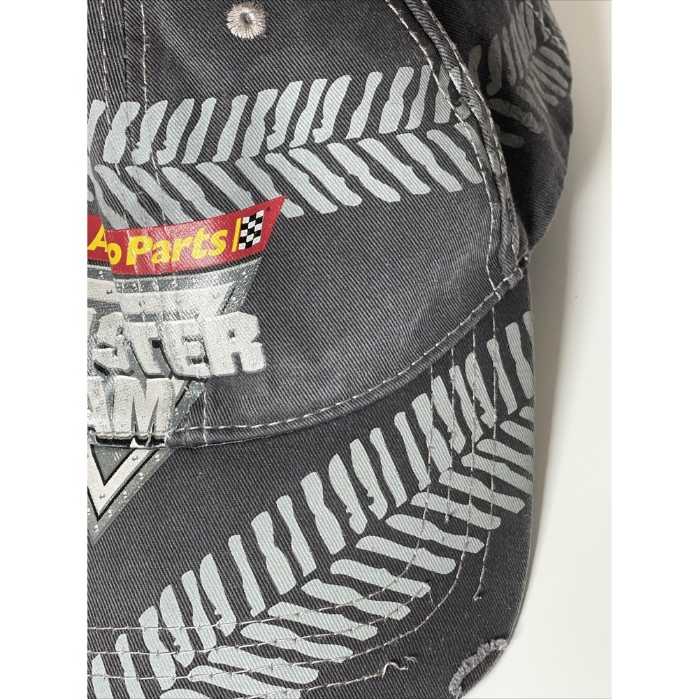 Monster Jam Advance Auto Parts Hat Washed Tire Tread Distressed Baseball Cap - Picture 4 of 12